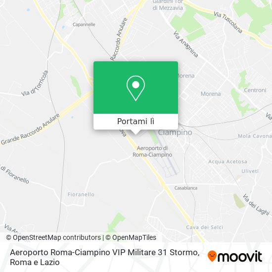 Mappa Aeroporto Roma-Ciampino VIP Militare 31 Stormo