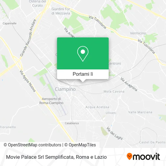 Mappa Movie Palace Srl Semplificata
