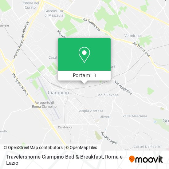 Mappa Travelershome Ciampino Bed & Breakfast