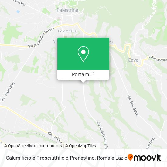 Mappa Salumificio e Prosciuttificio Prenestino