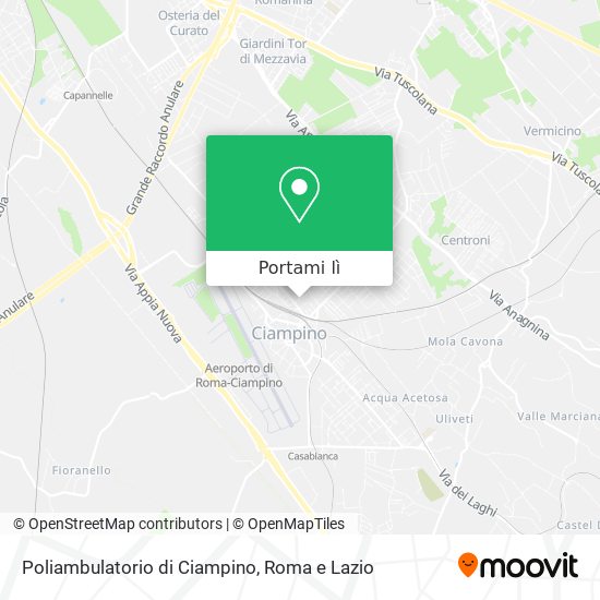 Mappa Poliambulatorio di Ciampino