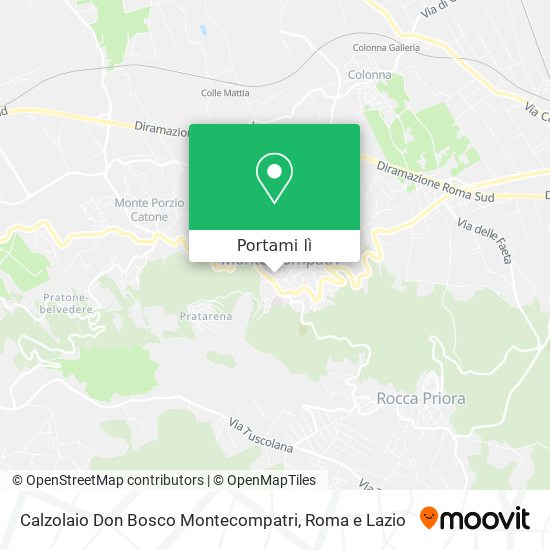 Mappa Calzolaio Don Bosco Montecompatri