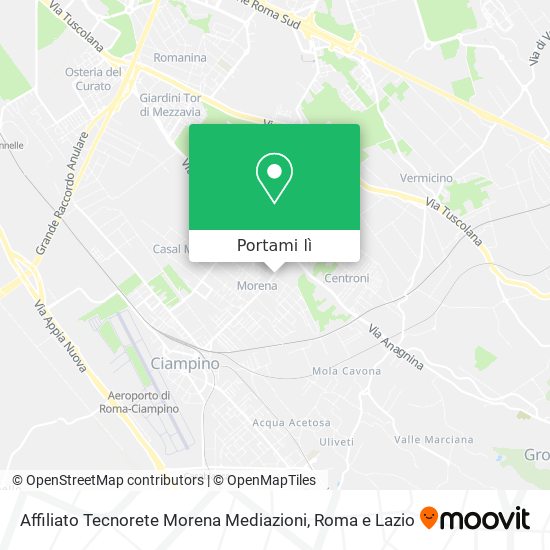 Mappa Affiliato Tecnorete Morena Mediazioni