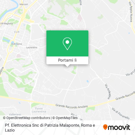 Mappa Pf. Elettronica Snc di Patrizia Malaponte