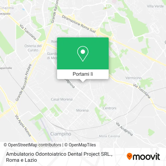 Mappa Ambulatorio Odontoiatrico Dental Project SRL.