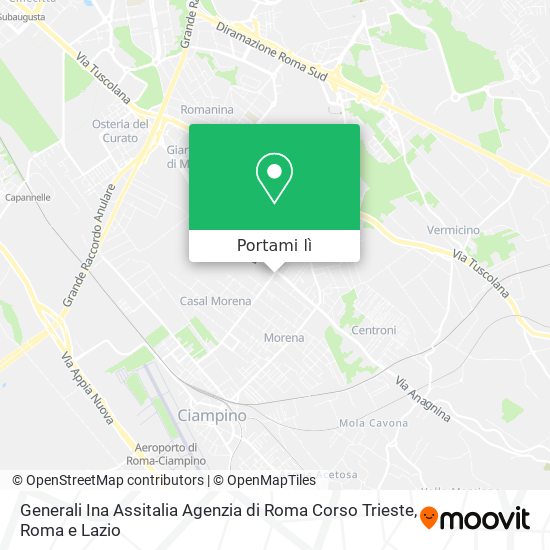 Mappa Generali Ina Assitalia Agenzia di Roma Corso Trieste