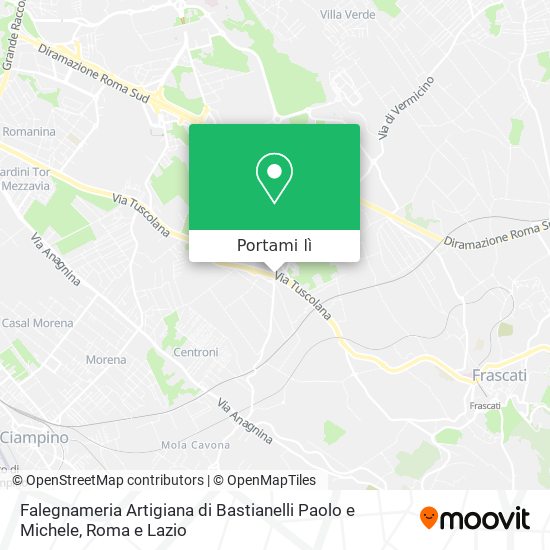 Mappa Falegnameria Artigiana di Bastianelli Paolo e Michele