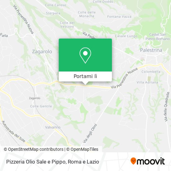 Mappa Pizzeria Olio Sale e Pippo