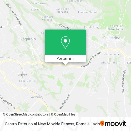 Mappa Centro Estetico al New Movida Fitness