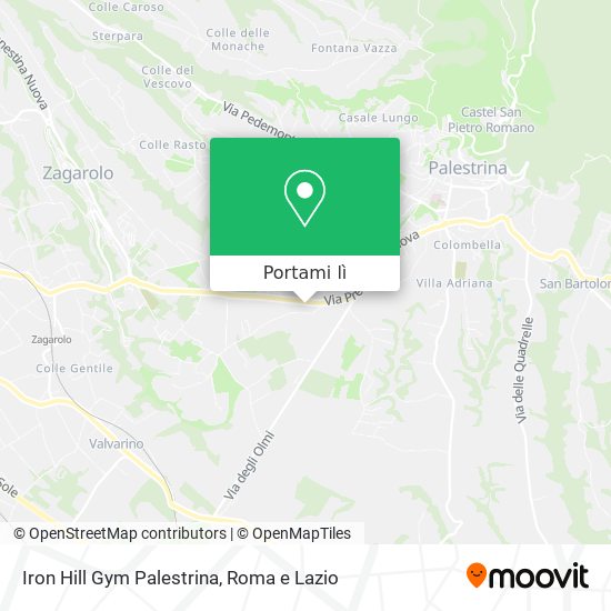 Mappa Iron Hill Gym Palestrina