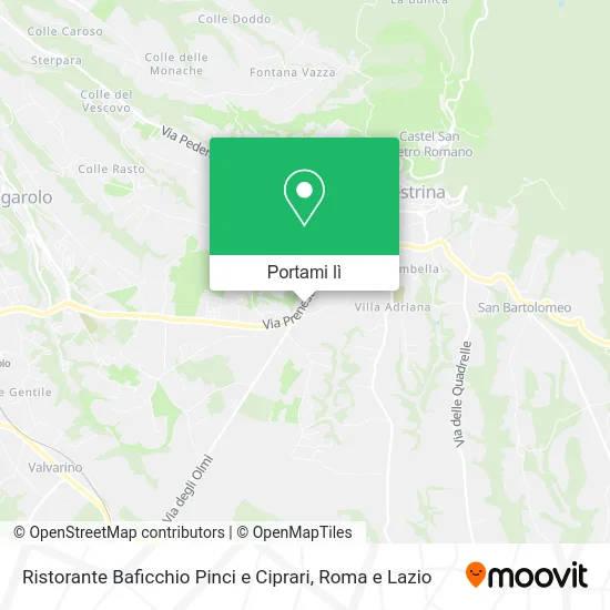 Mappa Ristorante Baficchio Pinci e Ciprari