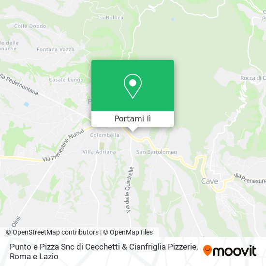 Mappa Punto e Pizza Snc di Cecchetti & Cianfriglia Pizzerie