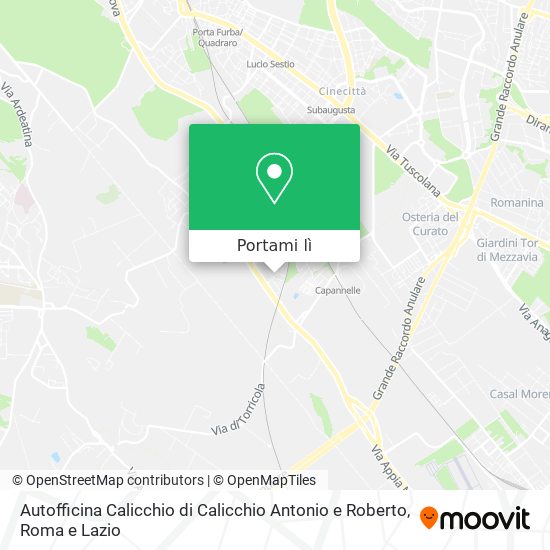Mappa Autofficina Calicchio di Calicchio Antonio e Roberto
