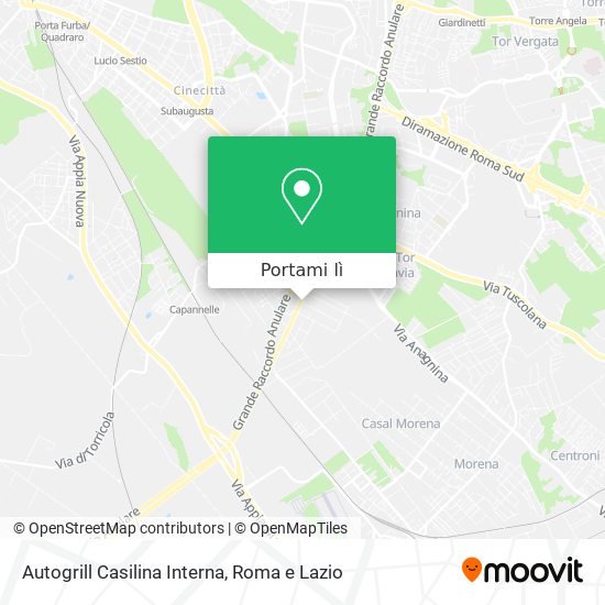 Mappa Autogrill Casilina Interna