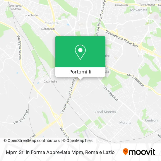 Mappa Mpm Srl in Forma Abbreviata Mpm