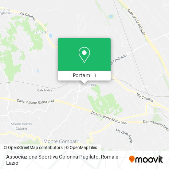 Mappa Associazione Sportiva Colonna Pugilato