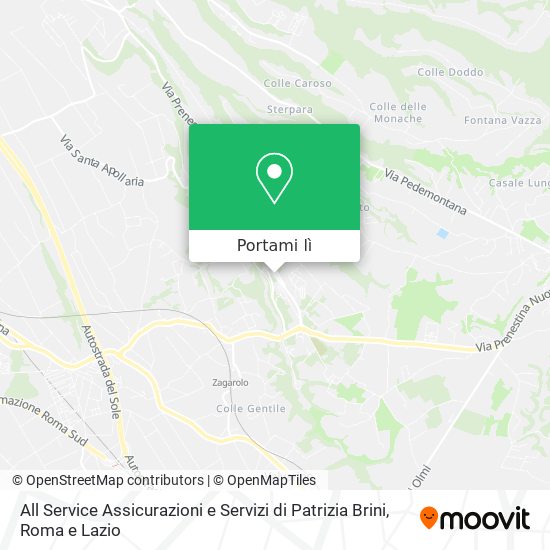 Mappa All Service Assicurazioni e Servizi di Patrizia Brini