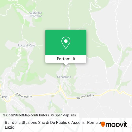 Mappa Bar della Stazione Snc di De Paolis e Ascenzi