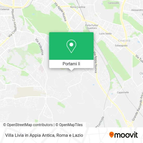 Mappa Villa Livia in Appia Antica