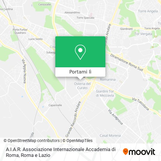 Mappa A.I.A.R. Associazione Internazionale Accademia di Roma