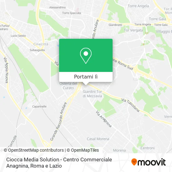 Mappa Ciocca Media Solution - Centro Commerciale Anagnina
