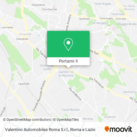 Mappa Valentino Automobiles Roma S.r.l.