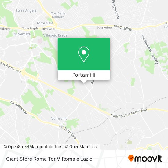 Mappa Giant Store Roma Tor V