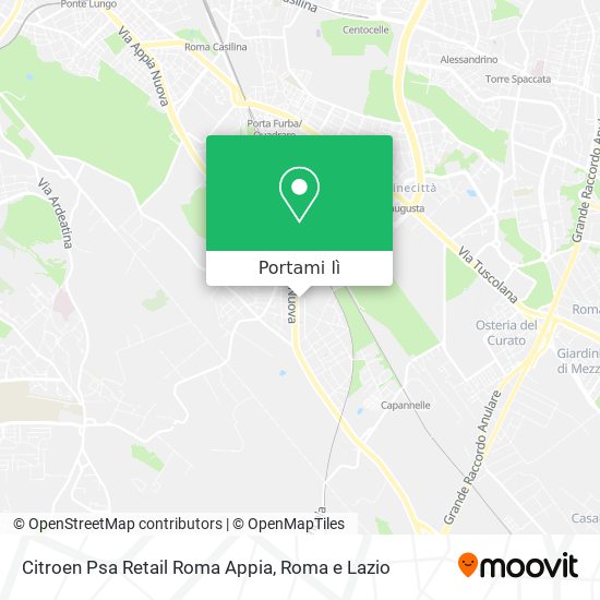 Mappa Citroen Psa Retail Roma Appia