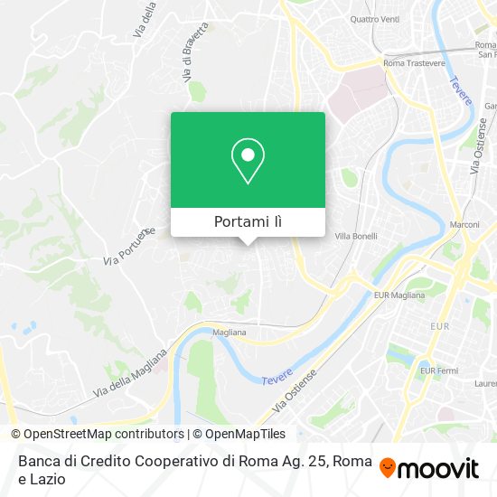 Mappa Banca di Credito Cooperativo di Roma Ag. 25