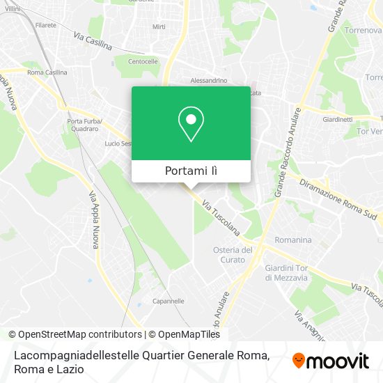 Mappa Lacompagniadellestelle Quartier Generale Roma