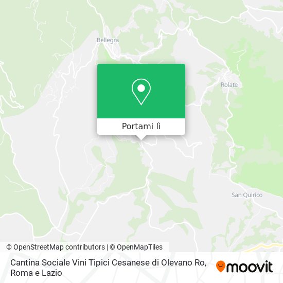 Mappa Cantina Sociale Vini Tipici Cesanese di Olevano Ro