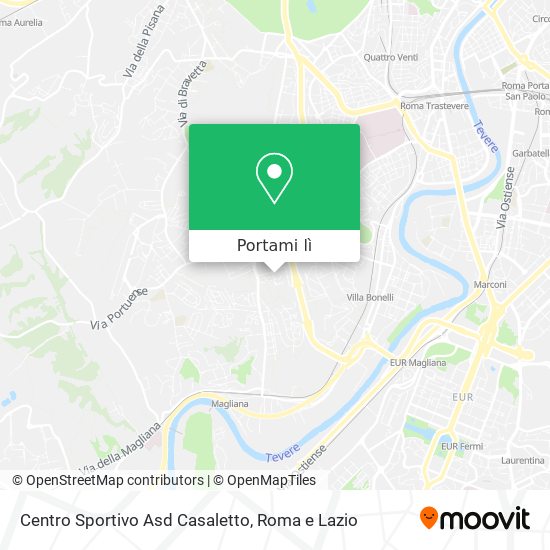 Mappa Centro Sportivo Asd Casaletto