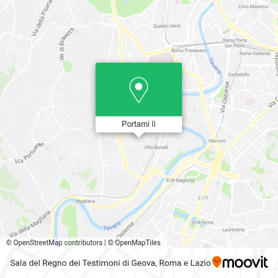 Mappa Sala del Regno dei Testimoni di Geova