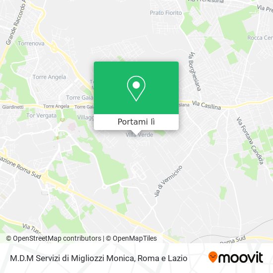 Mappa M.D.M Servizi di Migliozzi Monica