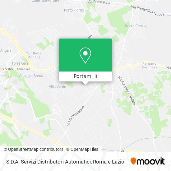 Mappa S.D.A. Servizi Distributori Automatici
