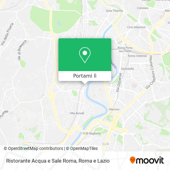 Mappa Ristorante Acqua e Sale Roma