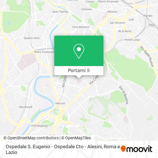 Mappa Ospedale S. Eugenio - Ospedale Cto - Alesini