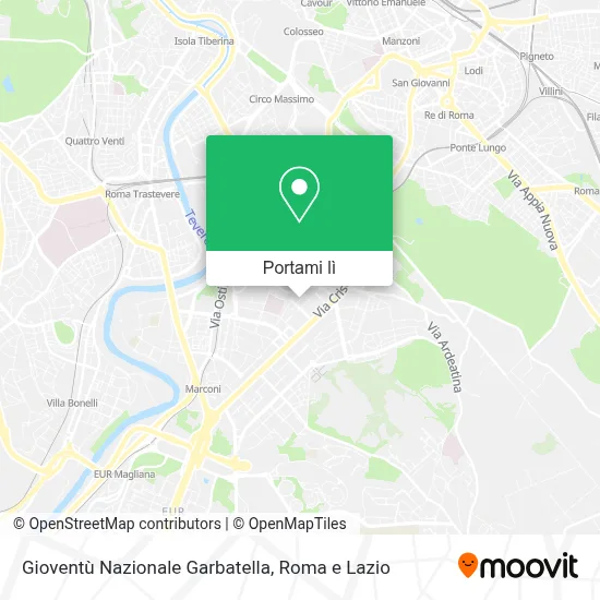 Mappa Gioventù Nazionale Garbatella