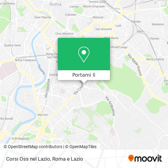 Mappa Corsi Oss nel Lazio