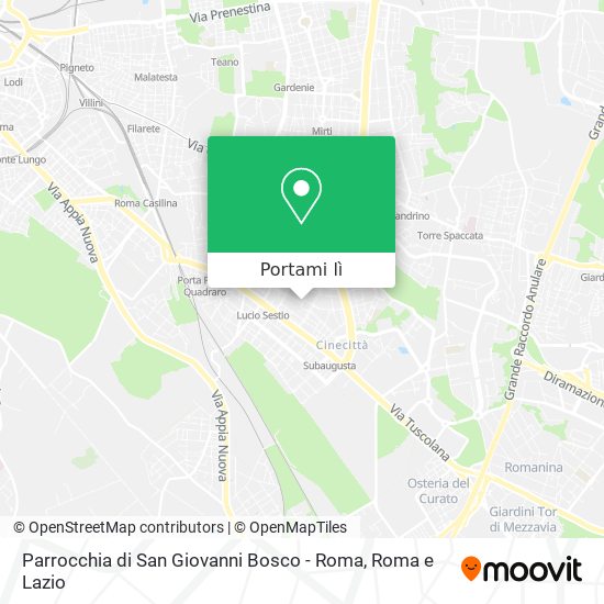 Mappa Parrocchia di San Giovanni Bosco - Roma