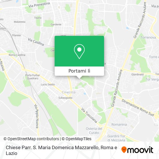 Mappa Chiese Parr. S. Maria Domenica Mazzarello