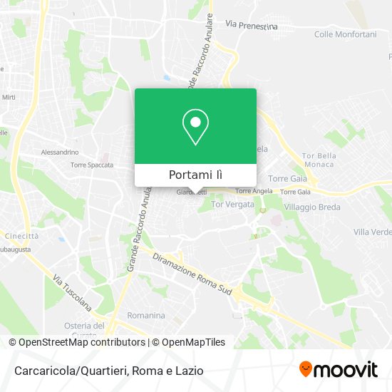 Mappa Carcaricola/Quartieri