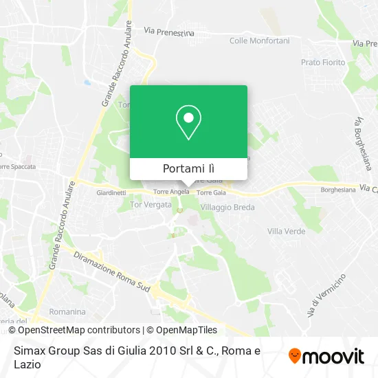 Mappa Simax Group Sas di Giulia 2010 Srl & C.