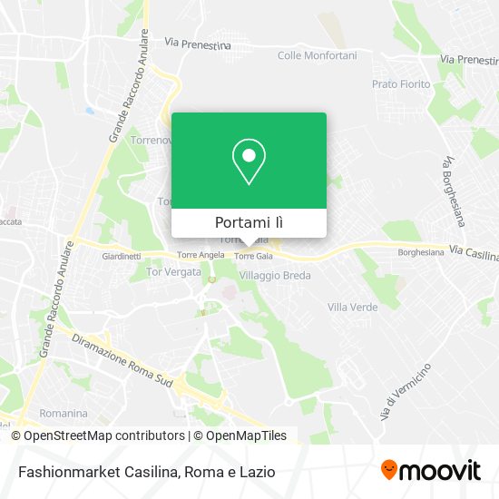 Mappa Fashionmarket Casilina