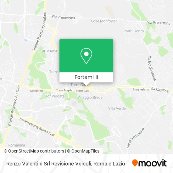 Mappa Renzo Valentini Srl Revisione Veicoli