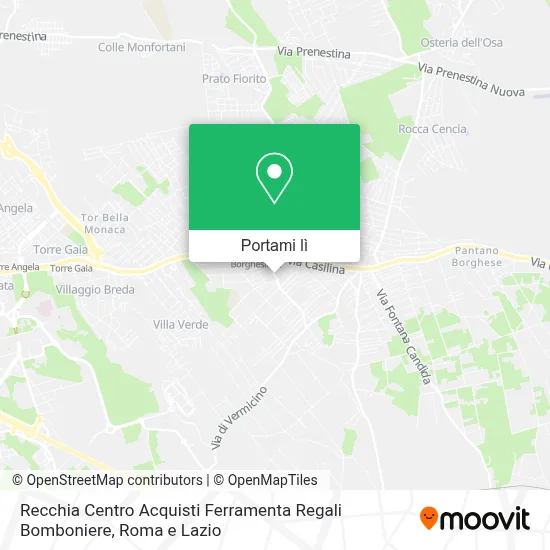 Mappa Recchia Centro Acquisti Ferramenta Regali Bomboniere