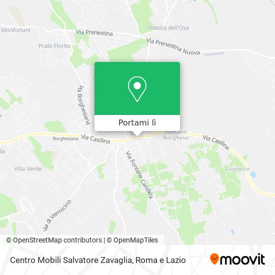 Mappa Centro Mobili Salvatore Zavaglia