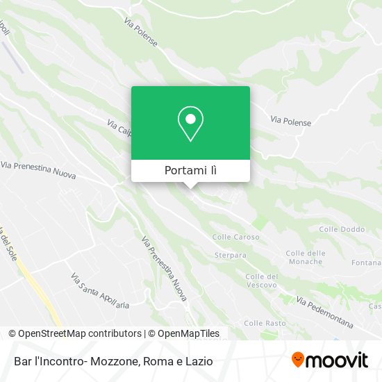 Mappa Bar l'Incontro- Mozzone