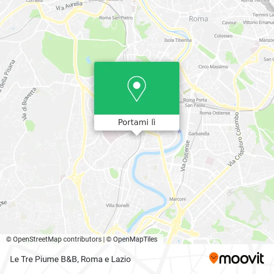 Mappa Le Tre Piume B&B