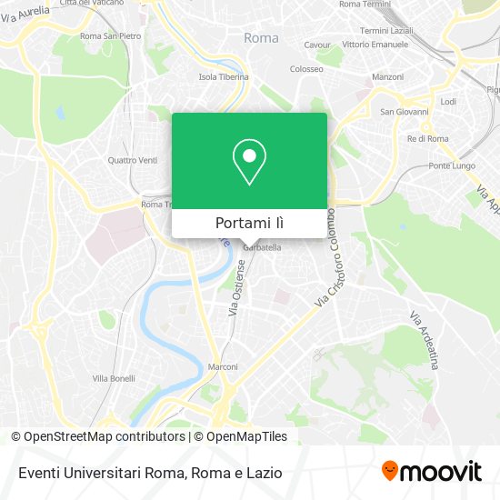 Mappa Eventi Universitari Roma